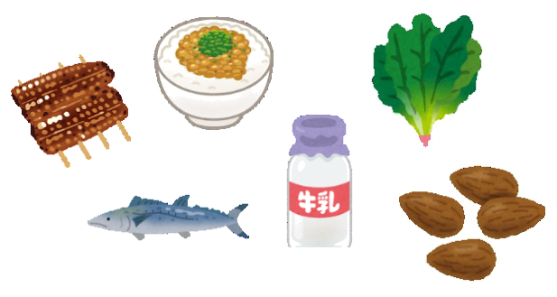 ビタミンB2の多い食材