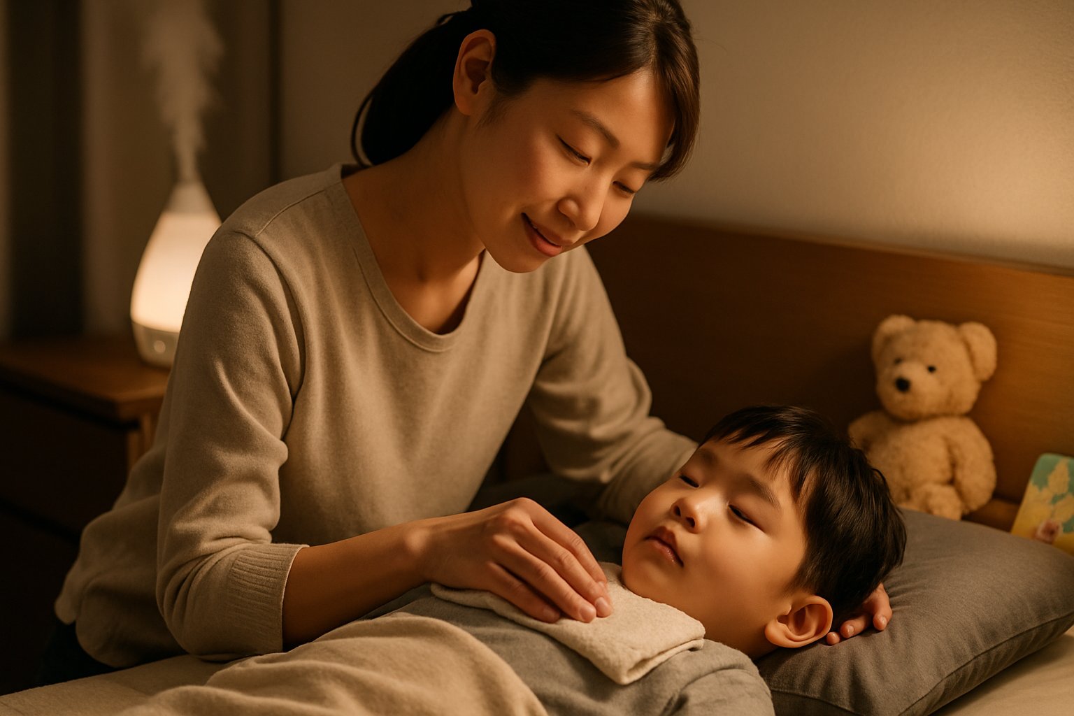 小児の鼻づまりと睡眠の質を改善する家庭での工夫
