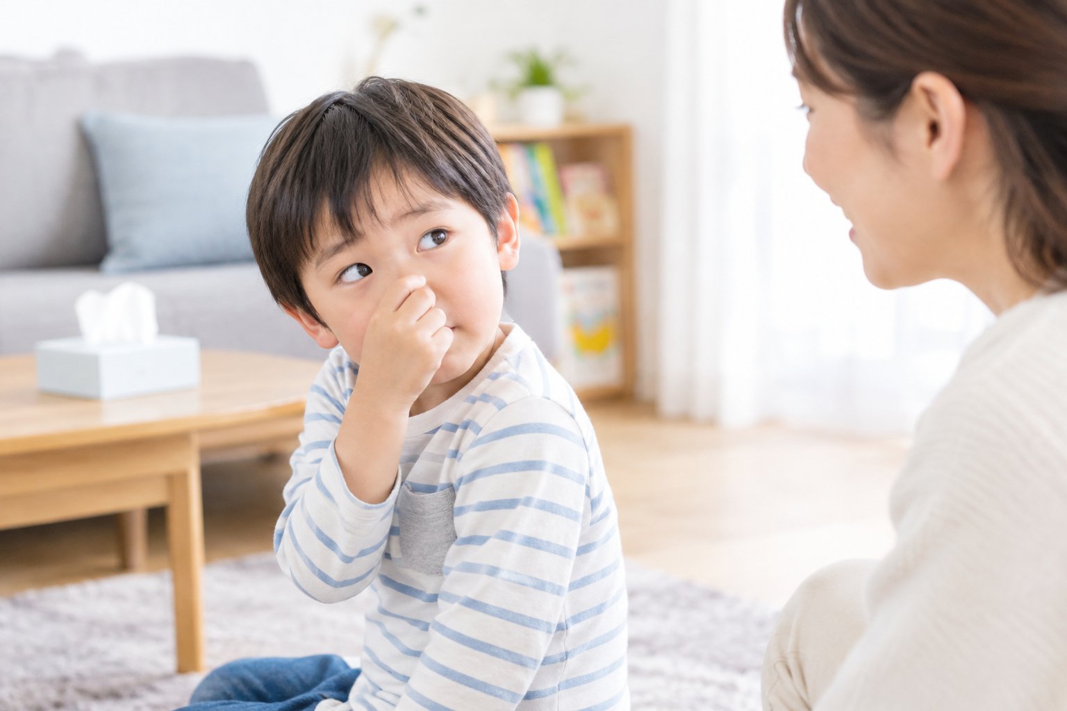 子どもの鼻づまりで耳が聞こえにくそうな時の確認ポイント